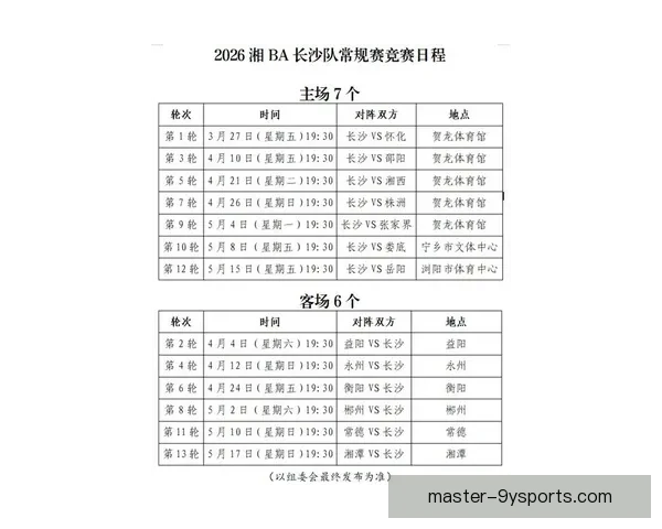 湘超最新赛程全面解析及球队对阵情况全景展示